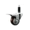 Service Caster 3'' Maroon Poly Swivel 1-1/8'' Expanding Stem Caster Total Lock Brake SCC-EXTTL20S314-PPUB-MRN-118 - alternate 1